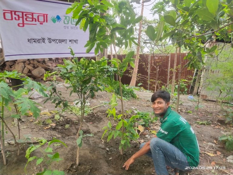 বসুন্ধরা শুভসংঘ ধামরাই উপজেলা শাখার উদ্যোগে বৃক্ষরোপণ কর্মসূচি পালন করা হয়েছে